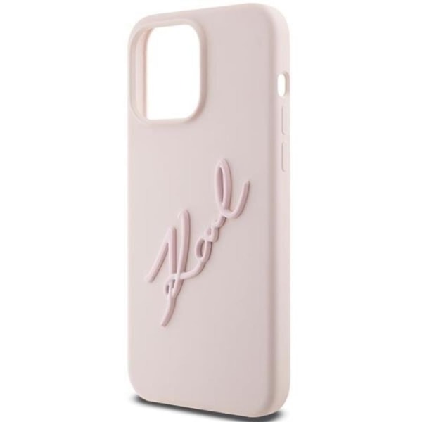 KARL LAGERFELD iPhone 15 Pro Mobilskal Silikon Karl Script - Rosa