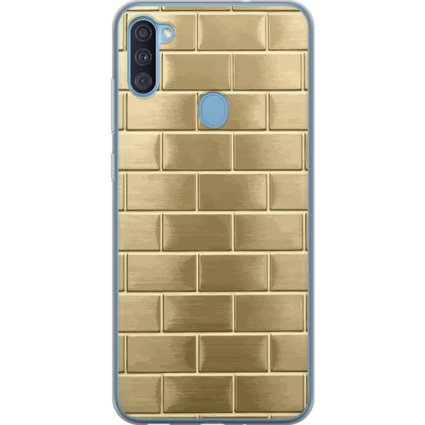 Mobilskal till Samsung Galaxy A11 med Gyllene Murstenar