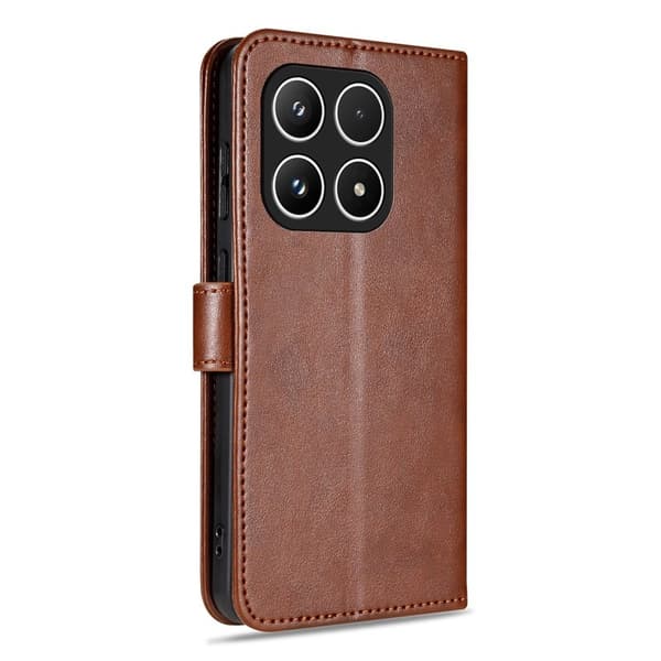 AZNS Xiaomi 15T Plånboksfodral Anti-Scratch Konstläder - Brun