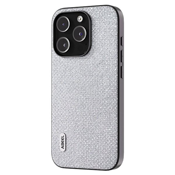 ABEEL Mobilskal till iPhone 14 Pro Max Shockproof PU Läder Silver