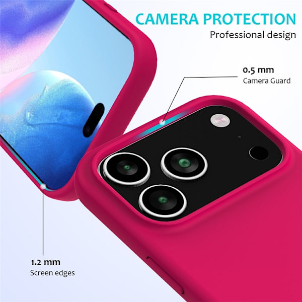 Mobilskal till iPhone 17 Pro Max Liquid Silikon - Rosa Rosa