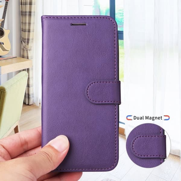 Samsung Galaxy S26 / S26 Pro Plånboksfodral Konstläder Med Rem - Lila