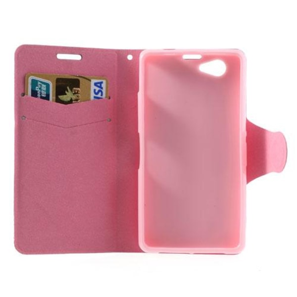 Plånboksfodral till Sony Xperia Z1 Compact (Rosa) Rosa