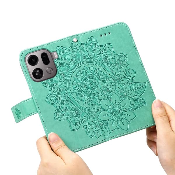 Oppo Find X9 Pro 5G Kortfack Plånboksfodral Konstläder Ställ - Grön