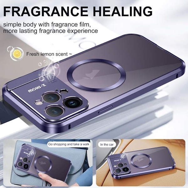iPhone 15 Pro Max Mobilskal Magsafe Aroma Kickstand - Lila