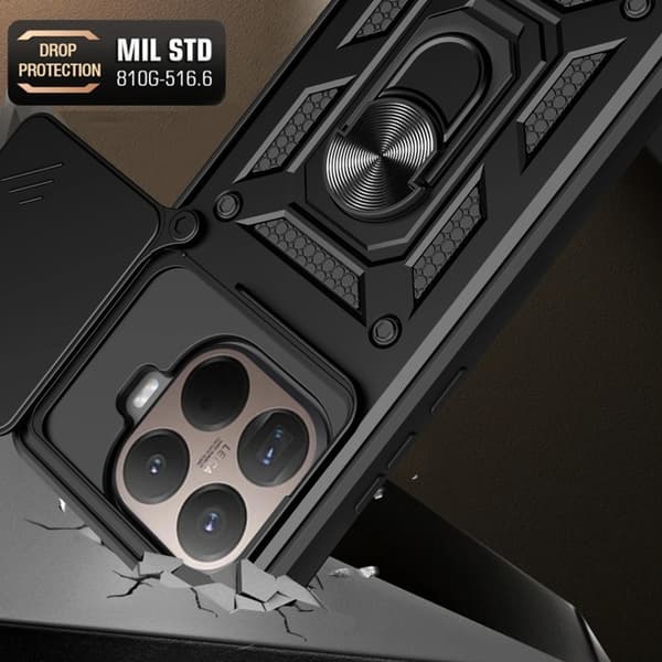 Tech-Protect telefontaske til Xiaomi 15T Camshield Pro - Sort Svart