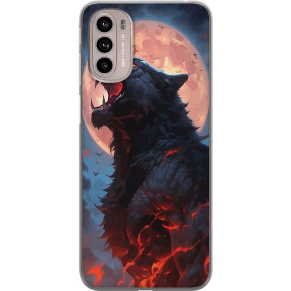 Telefontaske til Motorola Moto G41 med Howling Wolf