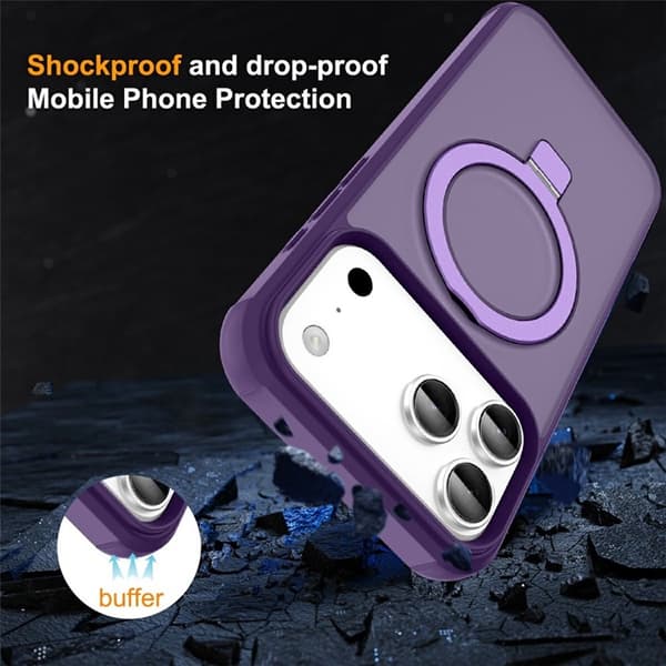 Mobilskal till iPhone 17 Pro MagSafe TPU+PC Kickstand - Lila Lila