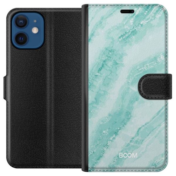 Plånboksfodral till Apple iPhone 12 med Mint Marble