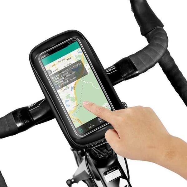 WildMan Cykelstyretaske Med Lås 1L (4" - 7") E1 - Sort Svart
