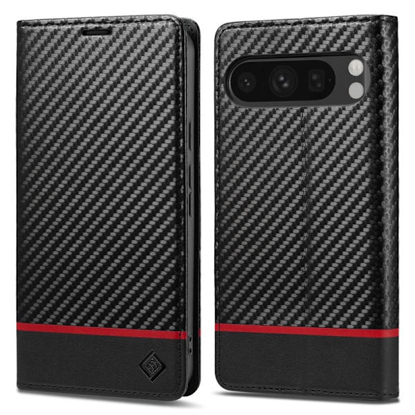 LC.IMEEKE Plånboksfodral för Google Pixel 10 Pro - Konstläder - Svart