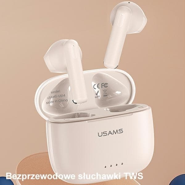USAMS US14-serie Bluetooth Hörlurar 5.3 TWS - Blå