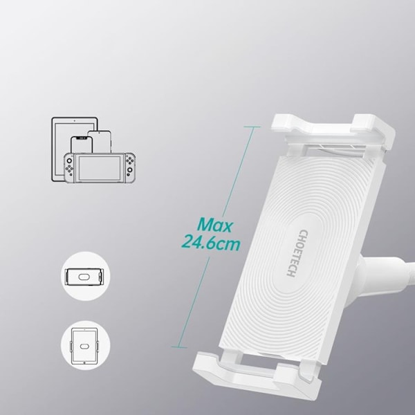 Choetech 2-in-1 Trådlös Laddare med Mobil Hållare 10W - Vit Vit