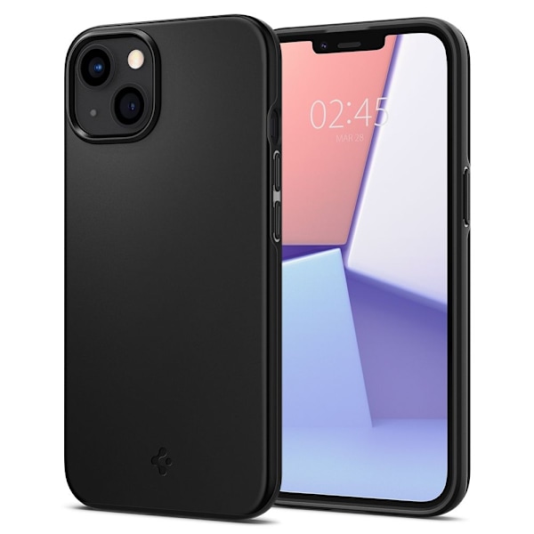 Spigen Thin Fit Mobilskal iPhone 13 - Svart Svart