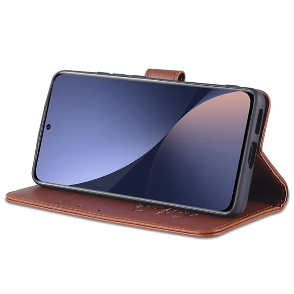 AZNS Xiaomi 12 Lite Plånboksfodral Konstläder - Brun