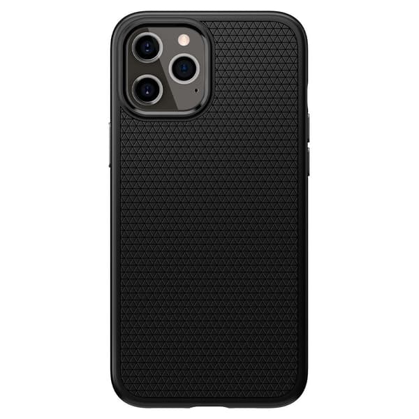 SPIGEN Liquid Air iPhone 12 & 12 Pro - Mat Sort Svart