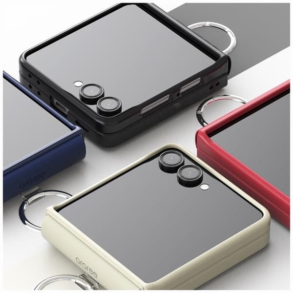 Araree telefontaske til Galaxy Z Flip 7 Aero Flex East-Grip Ring - Creme Beige