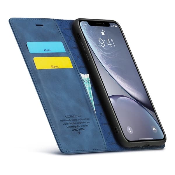 LC.IMEEKE Mobilskal till iPhone XR i TPU och KonstLäder - Blå