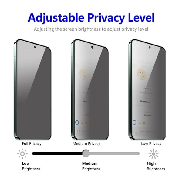 [2-PACK] Privacy Härdat Glas Skärmskydd Galaxy S23 Plus Svart