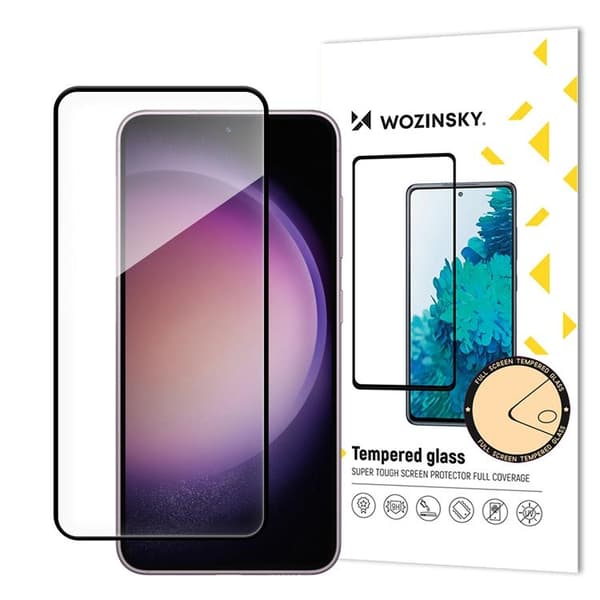 Wozinsky Galaxy S24 Plus Hærdet Glas Skærmbeskytter 9H - Sort Svart