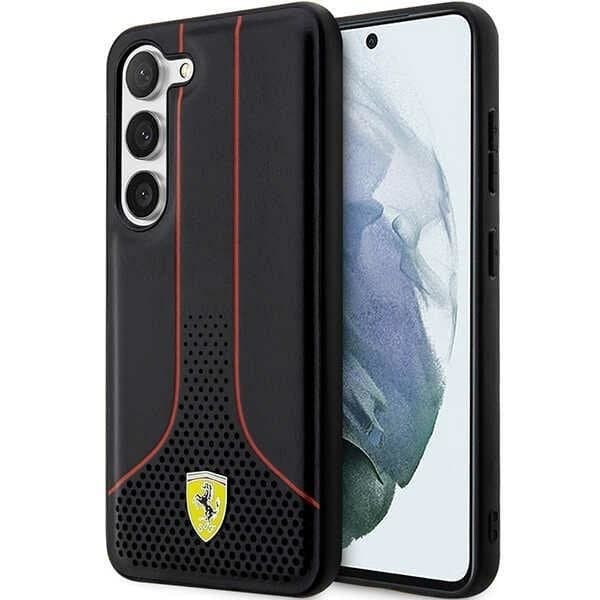 Ferrari Galaxy S23 Skal Perforated 296 P - Musta Black