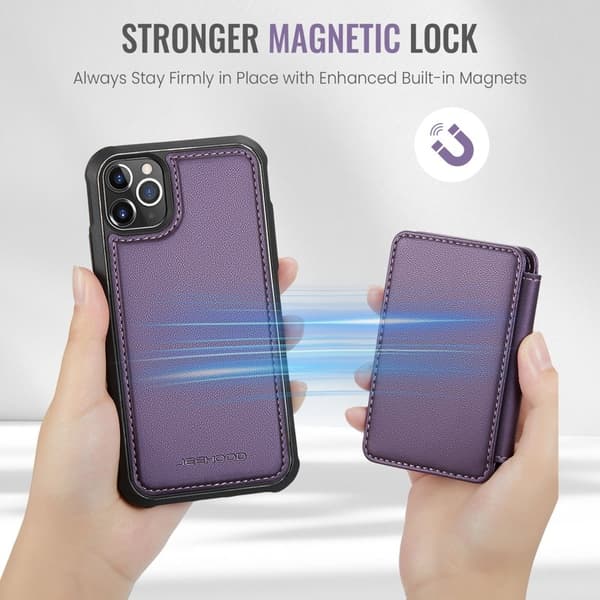 JEEHOOD J05 Mobilskal till iPhone 11 Pro Max Läder MobilLila