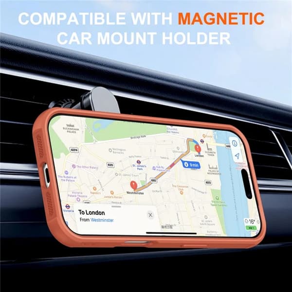 Mobilskal till iPhone 17 Pro Max MagSafe Kickstand TPU + PC - Orange Orange