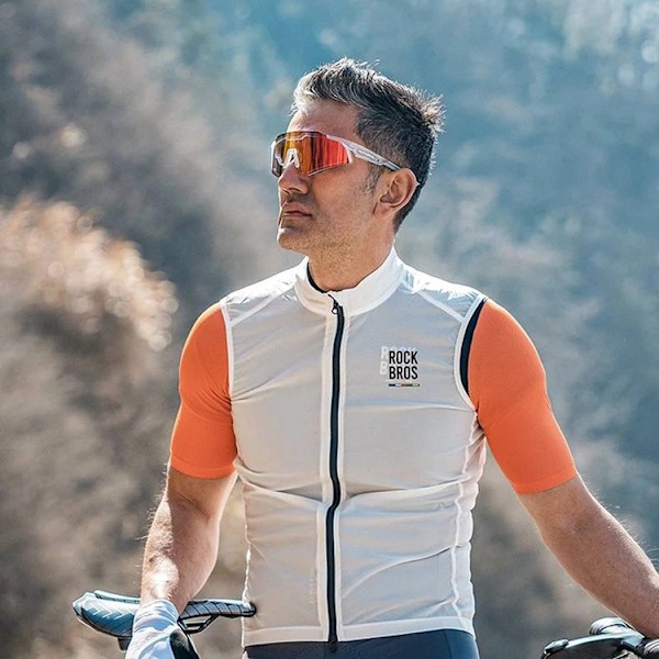 Rockbros polariserande Cykelglasögon - Vit Vit