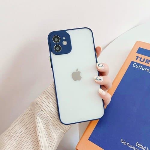 Milky Silicone Flexible Translucent Skal Galaxy A72 4G - Marin Blå Blue