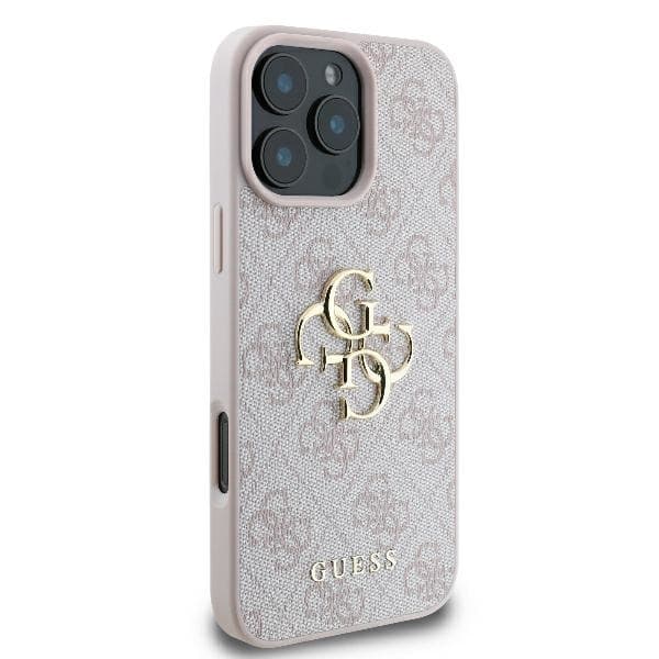 Guess Telefontaske til iPhone 16 Pro 4G Stort Logo - Lyserød