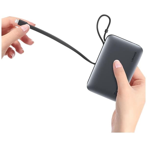 USAMS Powerbank 10000mAh 20W USB-C/Lightning Kabel