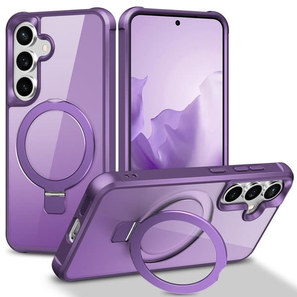 Mobilskal för Samsung Galaxy S26 Plus Magnetiskt Ringhållare TPU + PC - Lila