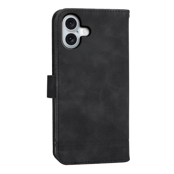 DIERFENG DF-03 Plånboksfodral för iPhone 17 Konstläder - Svart