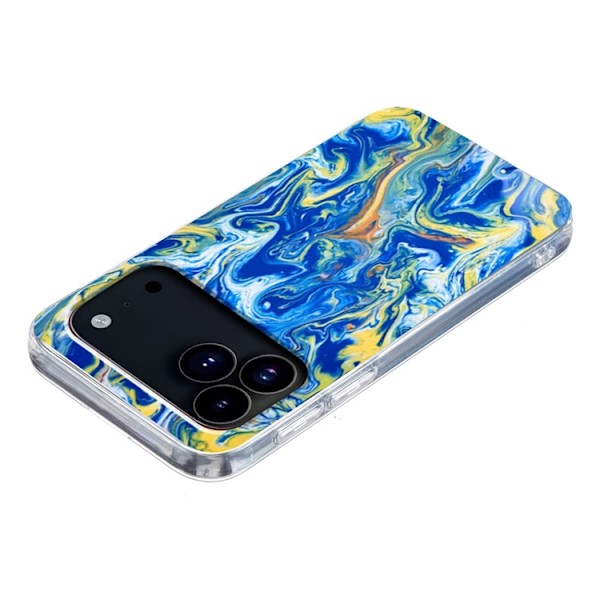 Mobilskal till iPhone 17 Pro Marble Pattern Printing Soft - Blå Blå