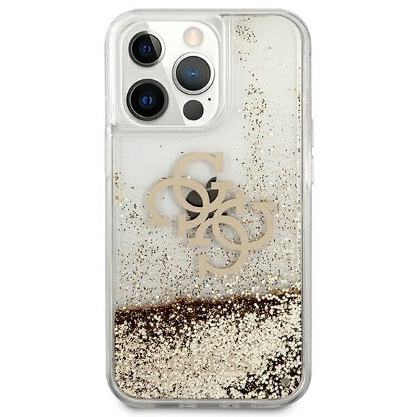 Guess Mobilskal till iPhone 13 Pro Max MagSafe 4G Glitter - Guld