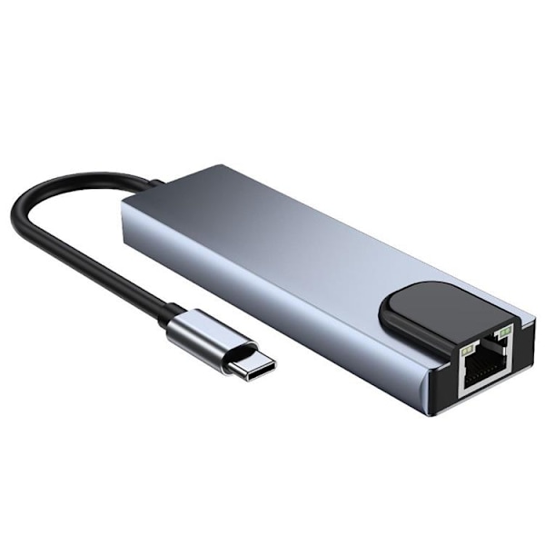 Tech-Protect V3-Hub Adapter 5in1 - Grå grå