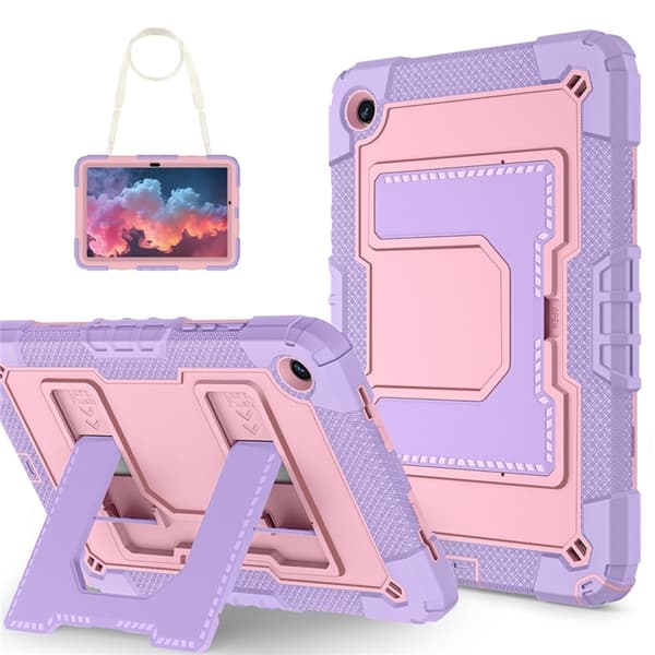 Mobilskal till Galaxy Tab A9 Plus Kickstand Med Rem Anti Drop Lila