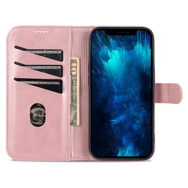 AZNS iPhone 15 Pro Max Plånboksfodral Konstläder - Roséguld