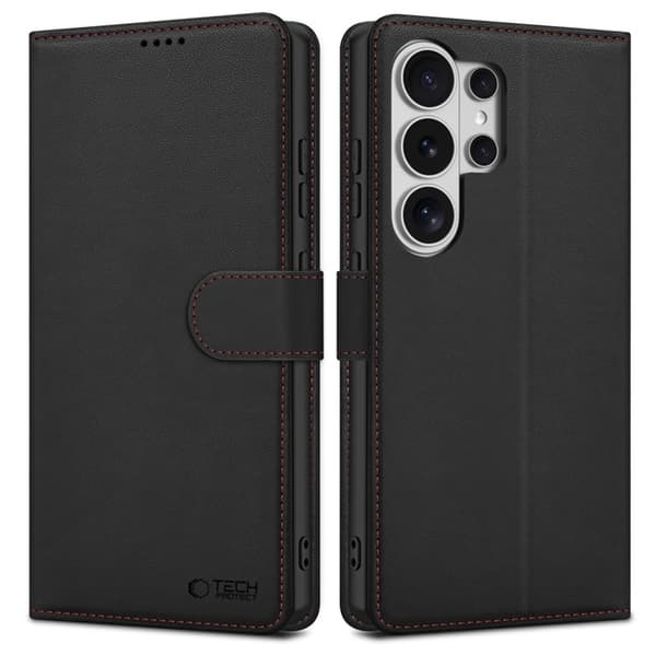 Tech-Protect Plånboksfodral För Galaxy S26 Ultra - Svart/Röd Svart
