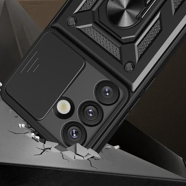 Mobilskal för Galaxy S26 Plus Hybrid Armor Camshield - Svart Svart