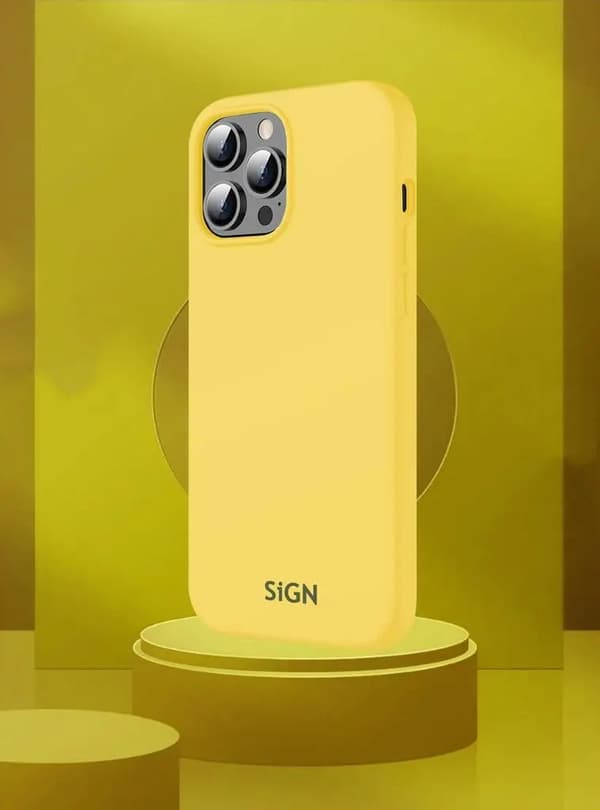 SiGN iPhone 14 Pro Max Skal Liquid Silicone - Gul Gul