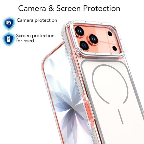 Mobilskal till iPhone 17 Pro Max MagSafe Dual Färg Shockproof - Vit Vit