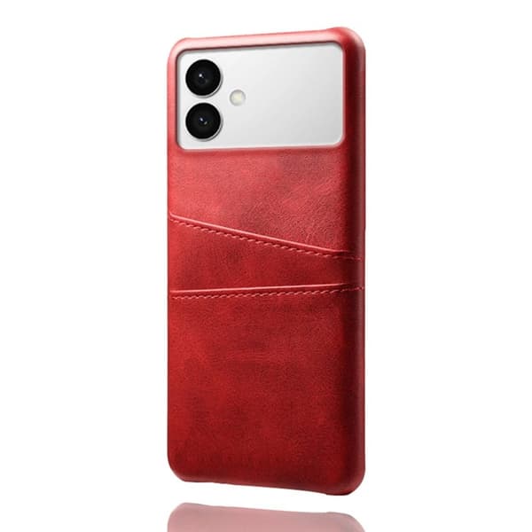 Mobilskal till Samsung Galaxy S26 Edge PU Läder + Hård PC - Röd