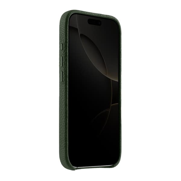 MELKCO Mobilskal till iPhone 16 Pro Magnetiskt Äkta Läder PC Grön