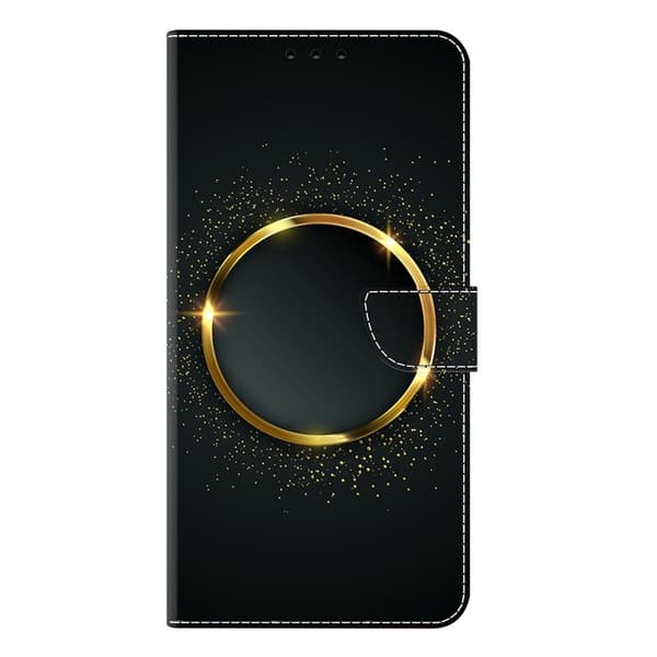 Samsung Galaxy S26 Ultra Plånboksfodral Konstläder Med Ställ - Guld Ring