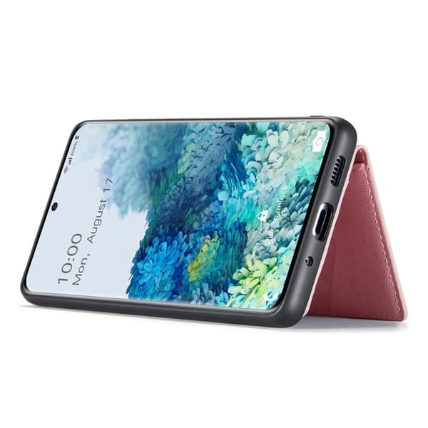 JEEHOOD Samsung Galaxy S20 Plus Konstläder Plånboksfodral 2-i-1 Roséguld