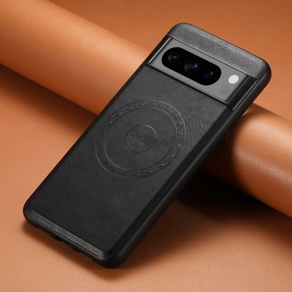 DENIOR Mobilskal till Google Pixel 8 Pro PU Läder + PC + TPU - Svart