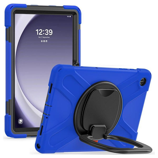 Mobilskal till Galaxy Tab A9 Plus Kickstand Handle Grip - Blå / Svart Blå