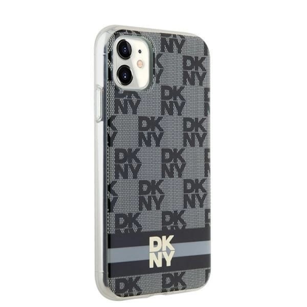 DKNY iPhone 11/XR Mobilskal Magsafe IML Checkered Mono Svart