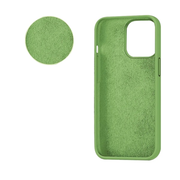 SiGN iPhone 15 Pro Mobiltaske Flydende Silikone - Grøn